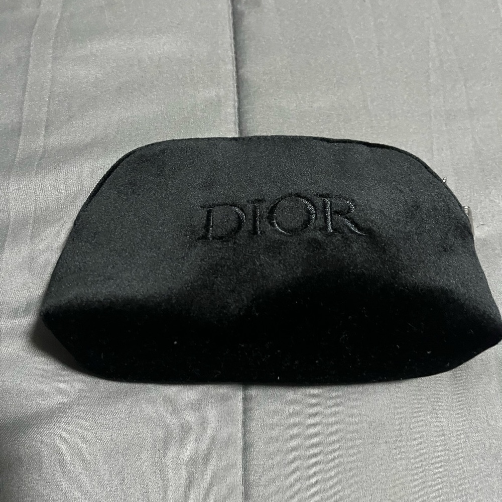 Dior Black Velvet Cosmetic Bag